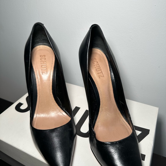 SCHUTZ LOU HIGH STILETTO BLACK PUMP - Picture 14 of 17